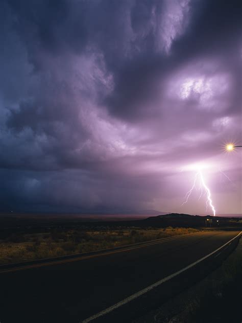 デスクトップ壁紙 雲 空 ライトニング 雰囲気 雷雨 サンダー Natural Landscape 夕暮れ 卵丘 風景 地平線 プレーン 草原 アスファルト