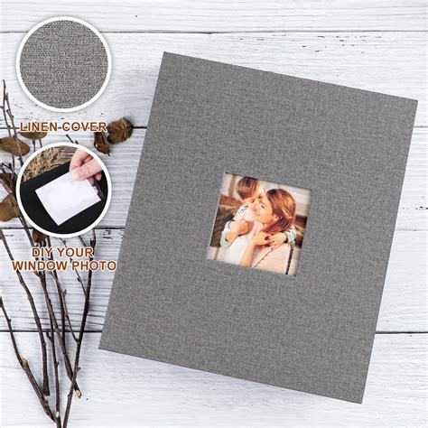 Snapklik.com : Lanpn Photo Album 11x14, Linen Hard Cover Acid Free Slip ...