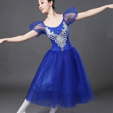 Elegant Damen Mädchen Ballett Tanzen Kleid Puffärmel Swan Tutu Ballsaal