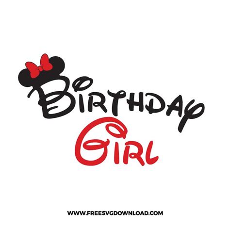 Minnie Birthday Girl Svg And Png Cut Files Free Svg Download