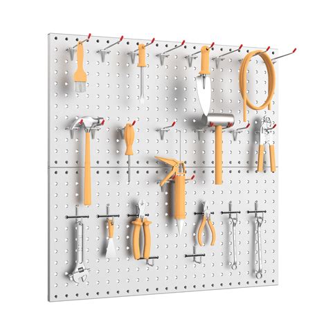 Snapklik WALMANN Metal Pegboard Panels For Wall Garage Tools