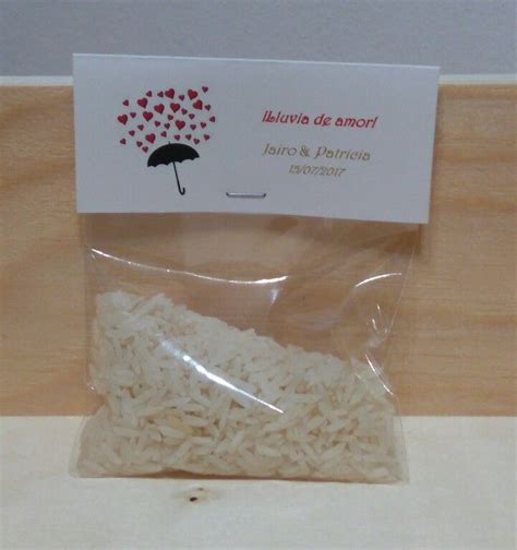 Lluvia De Amor DIY Bolsitas De Arroz Personalizadas Detalles Boda