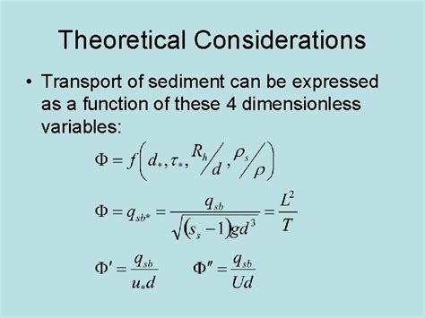 Fluvial Hydraulics Ch6 Bedload Transport Sediment Transport Equations