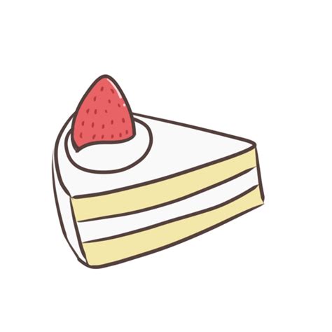 バースデーケーキ（ろうそく付き）のイラスト かわいいフリー素材が無料のイラストレイン