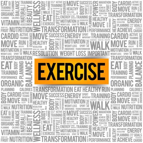 Exercise Cross Word Cloud Collage Stock Vector By ©dizanna 250628540