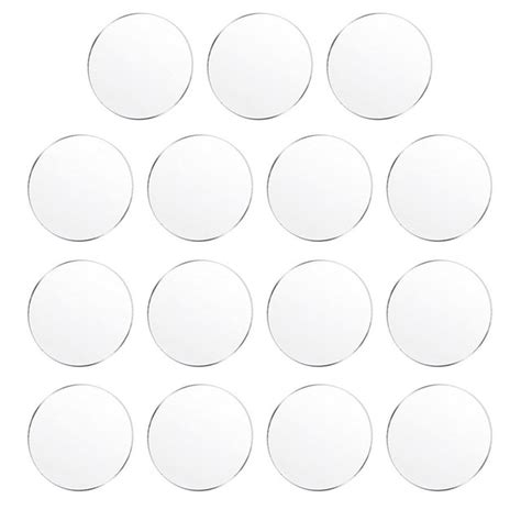 Zonhebin 15pcs Round Clear Acrylic Disc Clear Acrylic Round Sheet Clear
