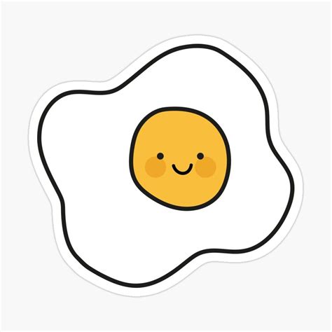 Happy Egg Sticker By Eva Martinelli Preppy Stickers Kawaii Stickers