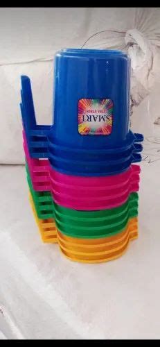 Round Mix Colour Plastic Mug For Bathroom Capacity 1liter 1 5 Liter