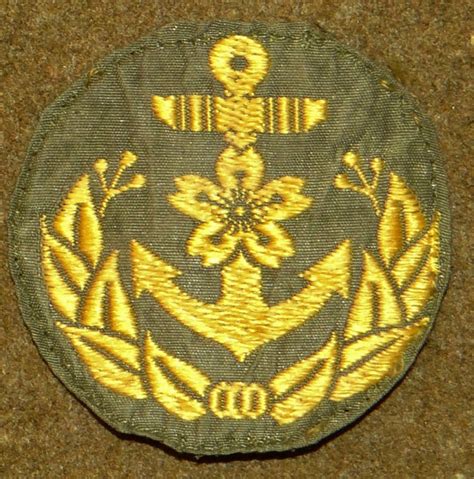 Japanese Navy Ww Ii Officer And Petty Officers Cloth Field Cap Insignia