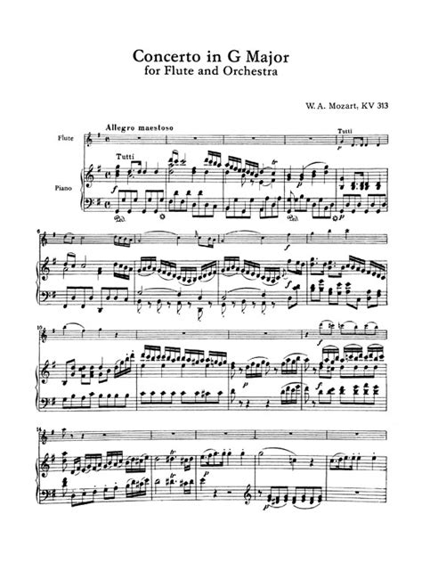 Mozart【concerto No 1 In G Major K 313】for Flute And Piano