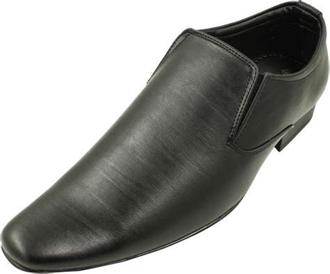 Black Pure Leather Formal Loafer Shoes For Men Xarder