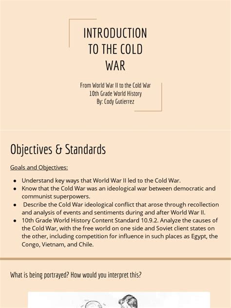 Introduction To The Cold War Pdf Cold War Communism