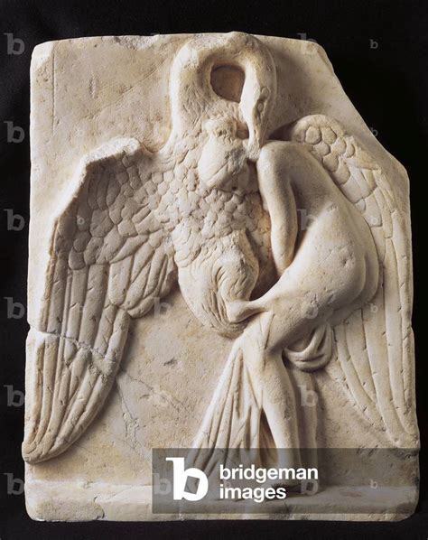 Image Of Marble Relief Depicting Leda And Swan By Greek School Th