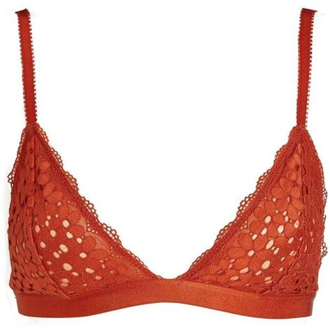 Topshop Floral Lace Triangle Bra 23 Liked On Polyvore Featuring