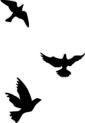 Black Flying Birds Wall Decals DIY Pigeons Wall Stickers Flying To