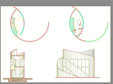 Vivienda Curva Individual En Autocad Descargar Cad Gratis 5502 Kb