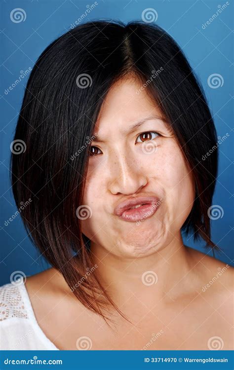 Funny Face Chinese Girl Stock Photo - Image: 33714970