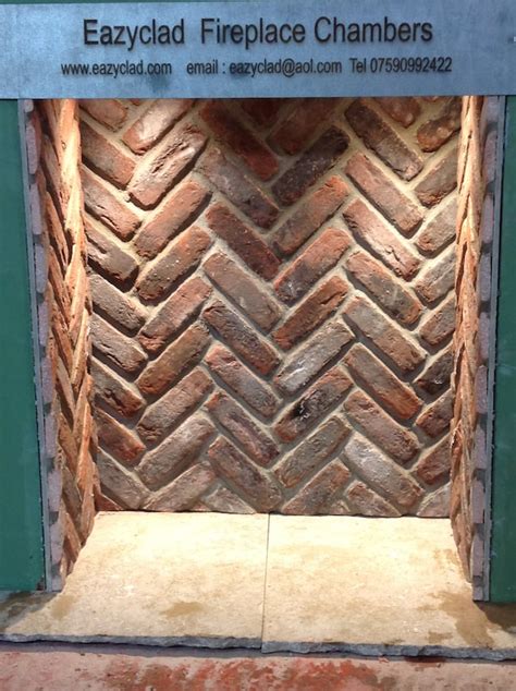 Herringbone Brick Fireplace Chambers Eazyclad Stone Cladding