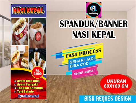 Spanduk Banner Nasi Kepal Lazada Indonesia