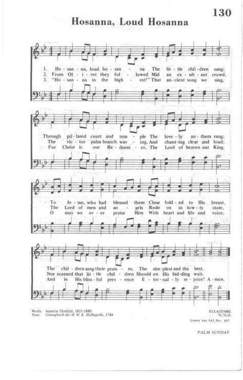 African Methodist Episcopal Church Hymnal 130 Hosanna Loud Hosanna