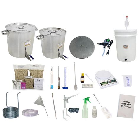 Kit Cervejeiro Inox Produção 20L Cerveja Artesanal 110V Submarino