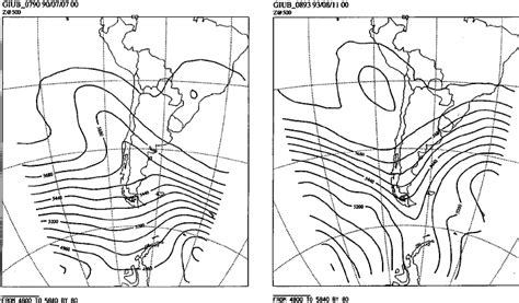 Synoptic Weather Charts 500 Hpa Showing Typical Circulation Patterns Download Scientific