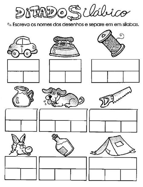 70 Atividades Pré Silabicas Para Imprimir Desenhos Learn Brazilian Portuguese Portuguese