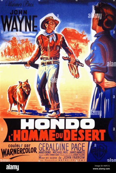 Hondo - French Movie Poster Stock Photo - Alamy