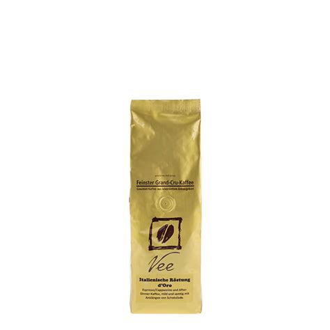 Vee Kaffee Italienische R Stung D Oro G Bohnen