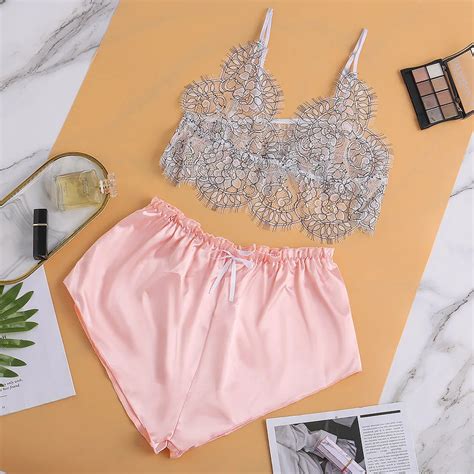 X Custom Size Perspective Lace Top Silk Panty Lingerie Set Girl S Sexy Erotic Intimate Fancy