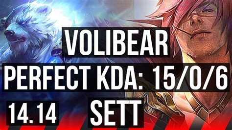 Volibear Vs Sett Top 1506 8 Solo Kills Legendary Eune Master