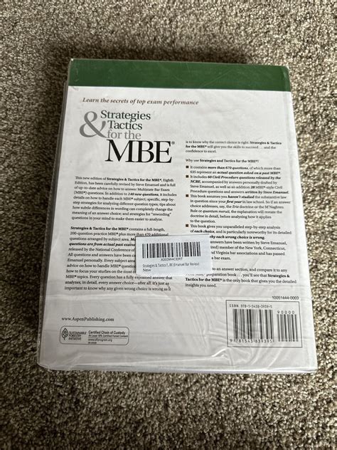 Bar Review Ser Strategies And Tactics For The Mbe Multistate Bar