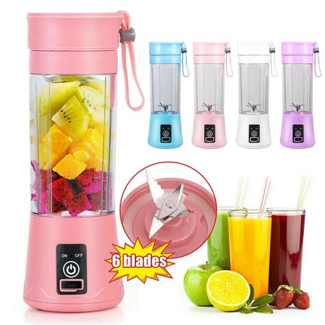 Portable Blender Usb Rechargeable Juicer Cup Smoothies Mixer Fruit