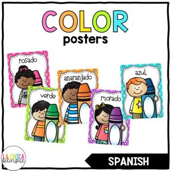 Los Colores Spanish Color Posters By La Chica Bilingue Tpt