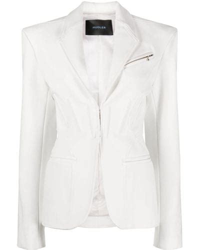 White Mugler Jackets For Women Lyst