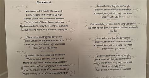 Black Velvet By Alannah Myles Song Chart Attempt Album On Imgur