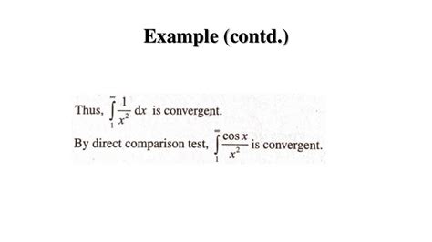 Convergence And Divergence Of Improper Integrals