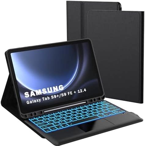 Capa De Teclado Para Samsung Galaxy Tab S9 FE S9 De 12 4 Polegadas