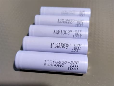 5x Li Ion Baterija 18650 Samsung Icr18650 22p 37v 2150mah Rabljeno