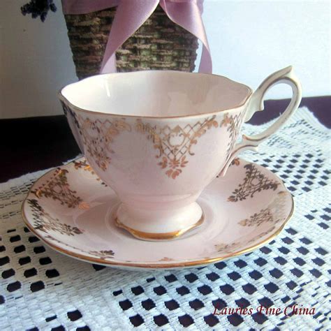 Free Shipping Royal Albert Light Pink With Gold Filigree And Trim