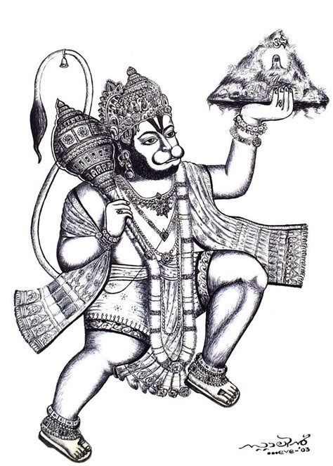 Easy Hanuman Pencil Drawing For Example You Can Simply Use A