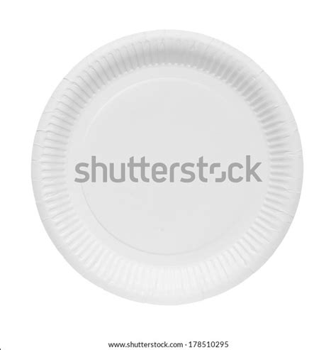 Disposable Paper Plate Isolated On White Stock Photo 178510295