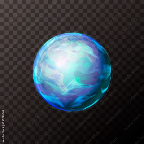 Realistic Neptune planet with texture on transparent background Stock ...