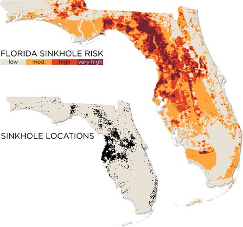 Florida Sinkhole Risk Map Maps On The Web