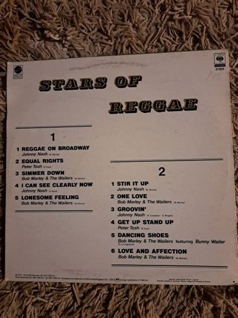 LP STARS OF REGGAE BOB MARLEY JOHNNY NASH PETER TOSH