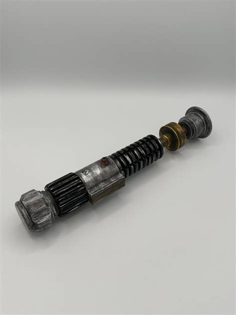 Kenobi Series Lightsaber Obi Wan Kenobi Lightsaber Weathered Battle Damaged 3D Printed Hilt Prop ...