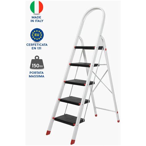 Scala In Alluminio Pieghevole Scaletta Bilaterale Con Gradini Step