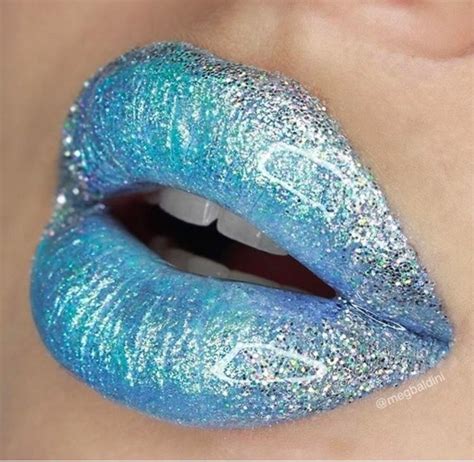 Blue Ombre Lips Lip Art