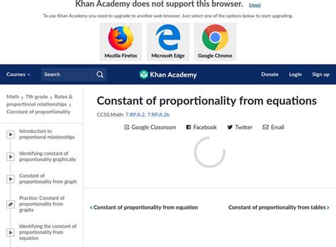 Khan Academy Constant Of Proportionality From Equations Unknown Type