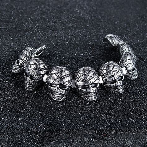 925 Sterling Silver Skull Decoration Bracelet